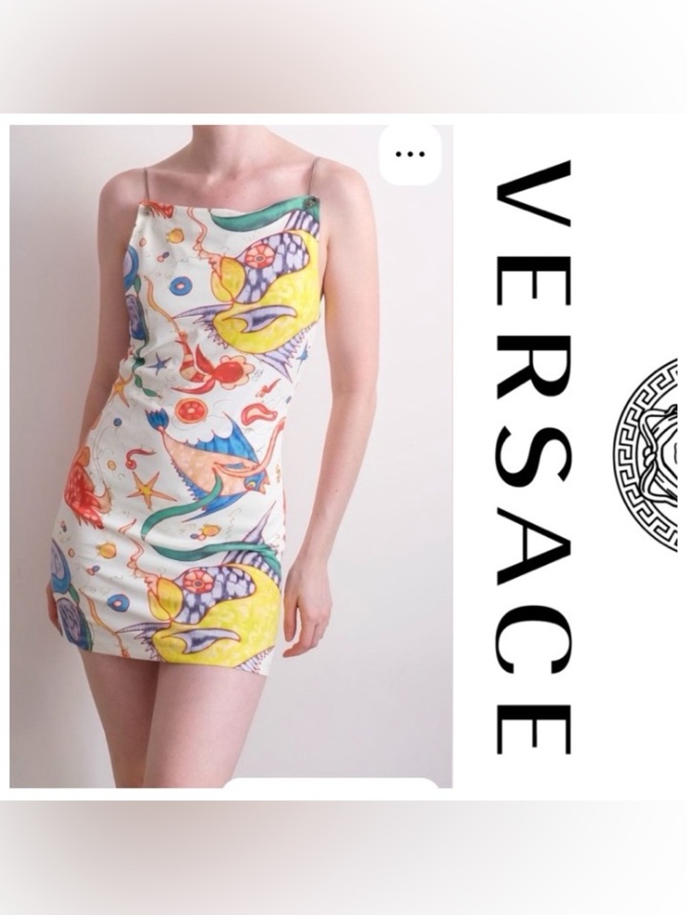 VERSACE 2000's Emily in Paris Sealife Mini Dress S